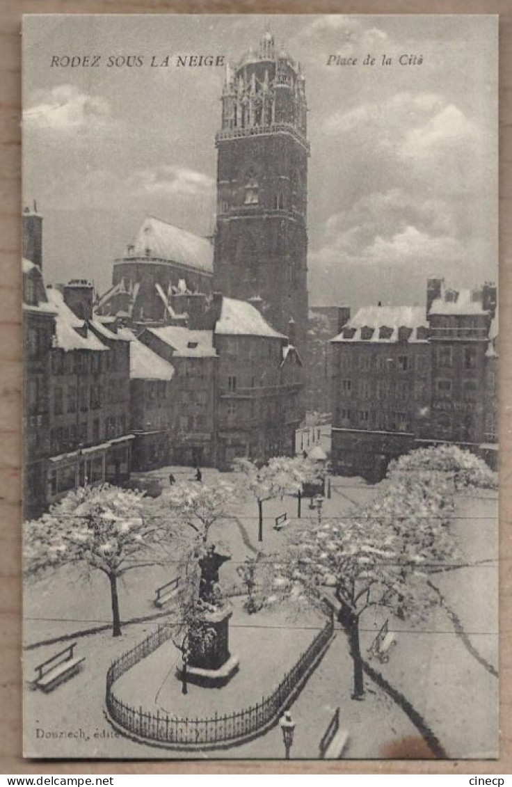 CPA 12 - RODEZ - RODEZ SOUS LA NEIGE - Place De La Cité - TB PLAN CENTRE VILLE - Rodez