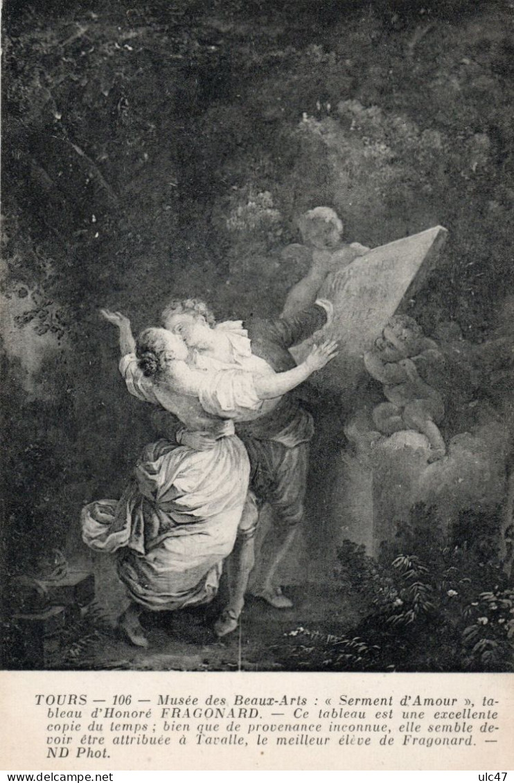 - TOURS. - Musée Des Beaux-Arts : "Serment D'Amour", Tableau D'Honoré  FRAGONARD - - Pittura & Quadri