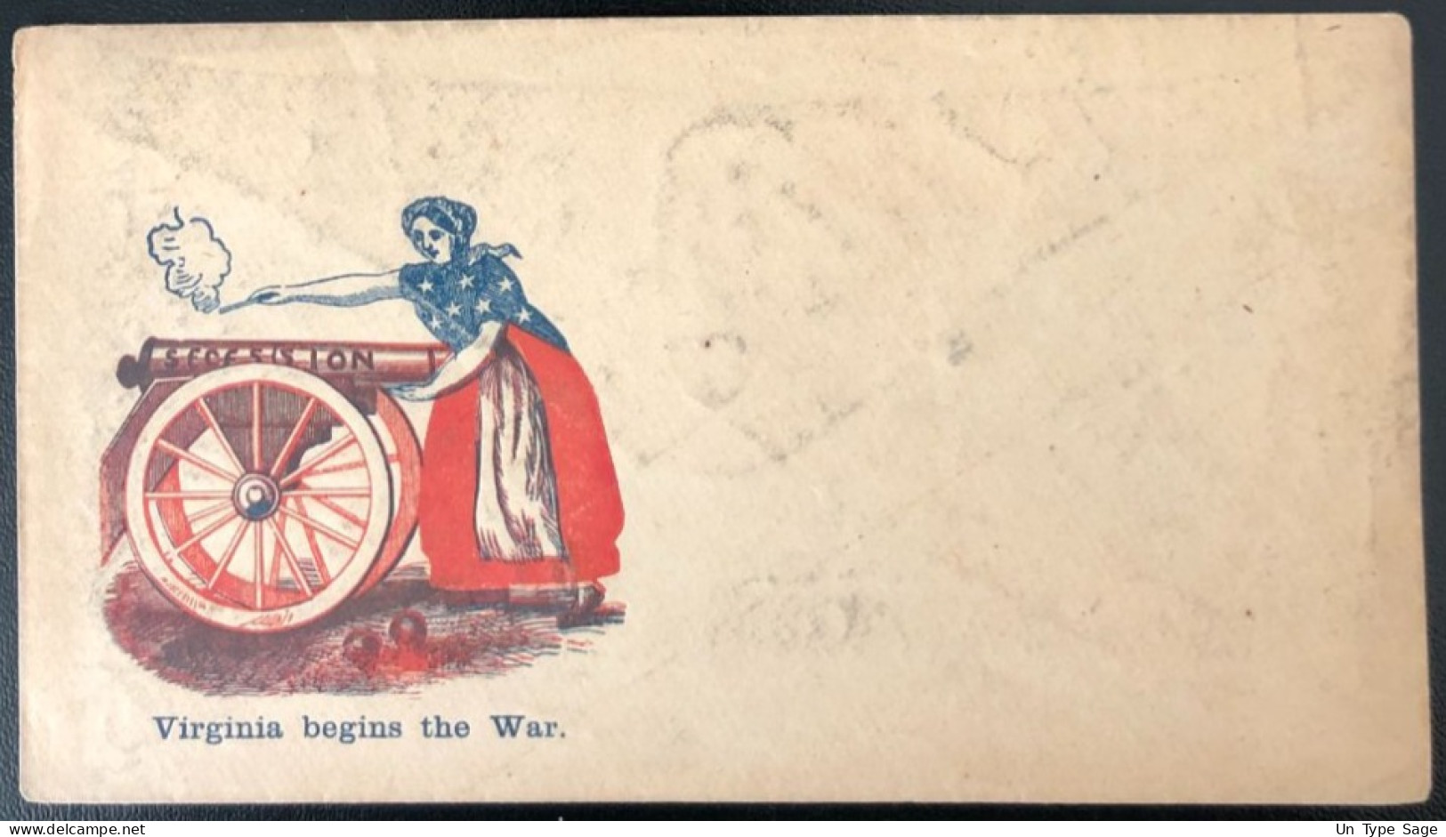 U.S.A, Civil War, Patriotic Cover - "Virginia Begins The War" - Unused - (C437) - Marcofilia