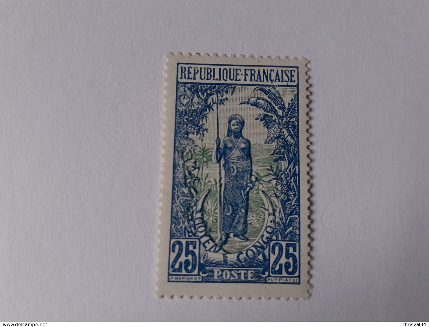 TIMBRE  CONGO    N  55     COTE  3,50  EUROS    NEUF  SANS  CHARNIERE - Unused Stamps