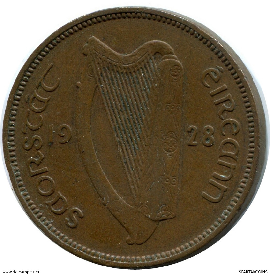 1/2 PENNY 1928 IRLAND IRELAND Münze #AY247.2.D.A - Irlande
