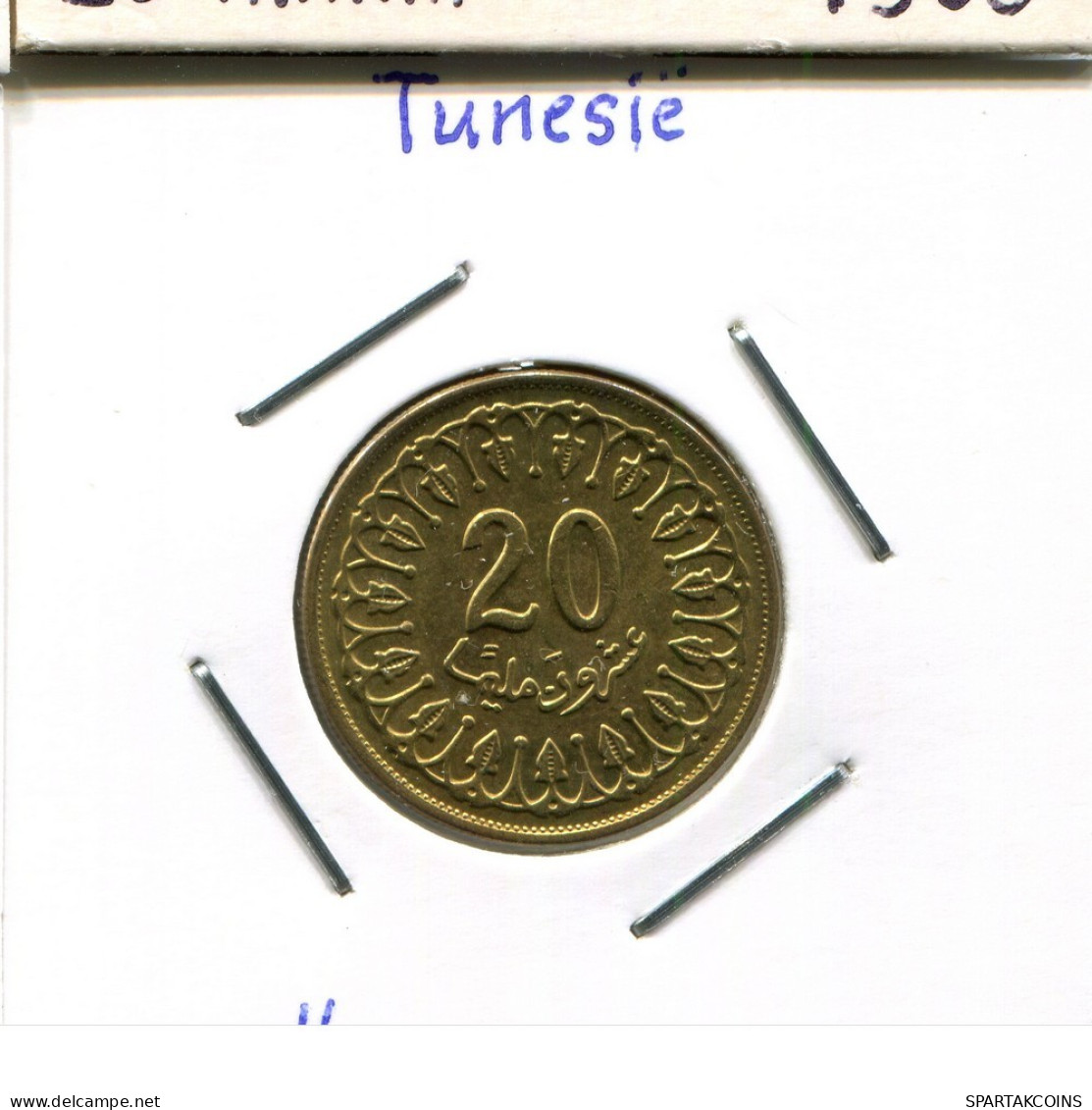 20 MILLIMES 1993 TÚNEZ TUNISIA Moneda #AP823.2.E.A - Tunesië