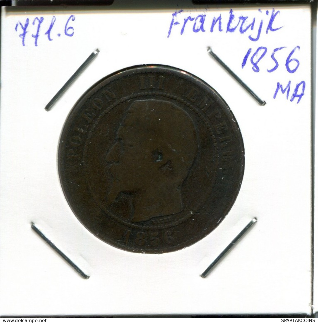 10 CENTIMES 1856 MA FRANKREICH FRANCE Napoleon III Französisch Münze #AN058.D.A - 10 Centimes