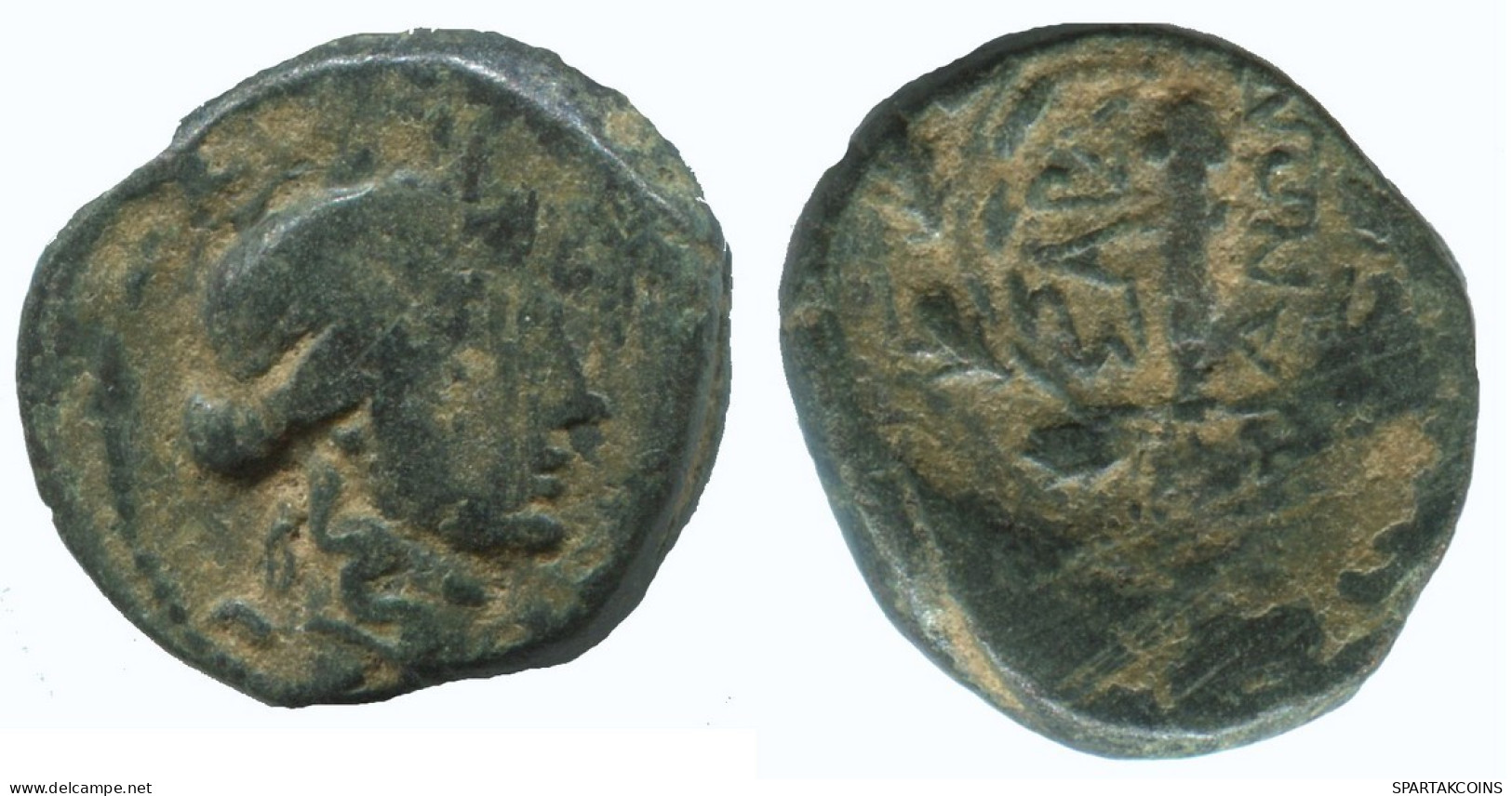 WREATH Authentic Original Ancient GREEK Coin 3.7g/17mm #NNN1425.9.U.A - Grecques