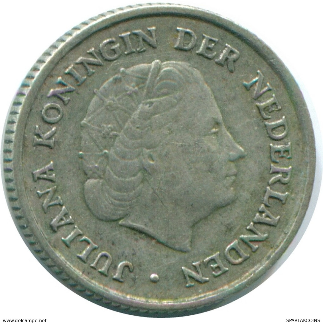 1/10 GULDEN 1963 ANTILLAS NEERLANDESAS PLATA Colonial Moneda #NL12599.3.E.A - Antilles Néerlandaises