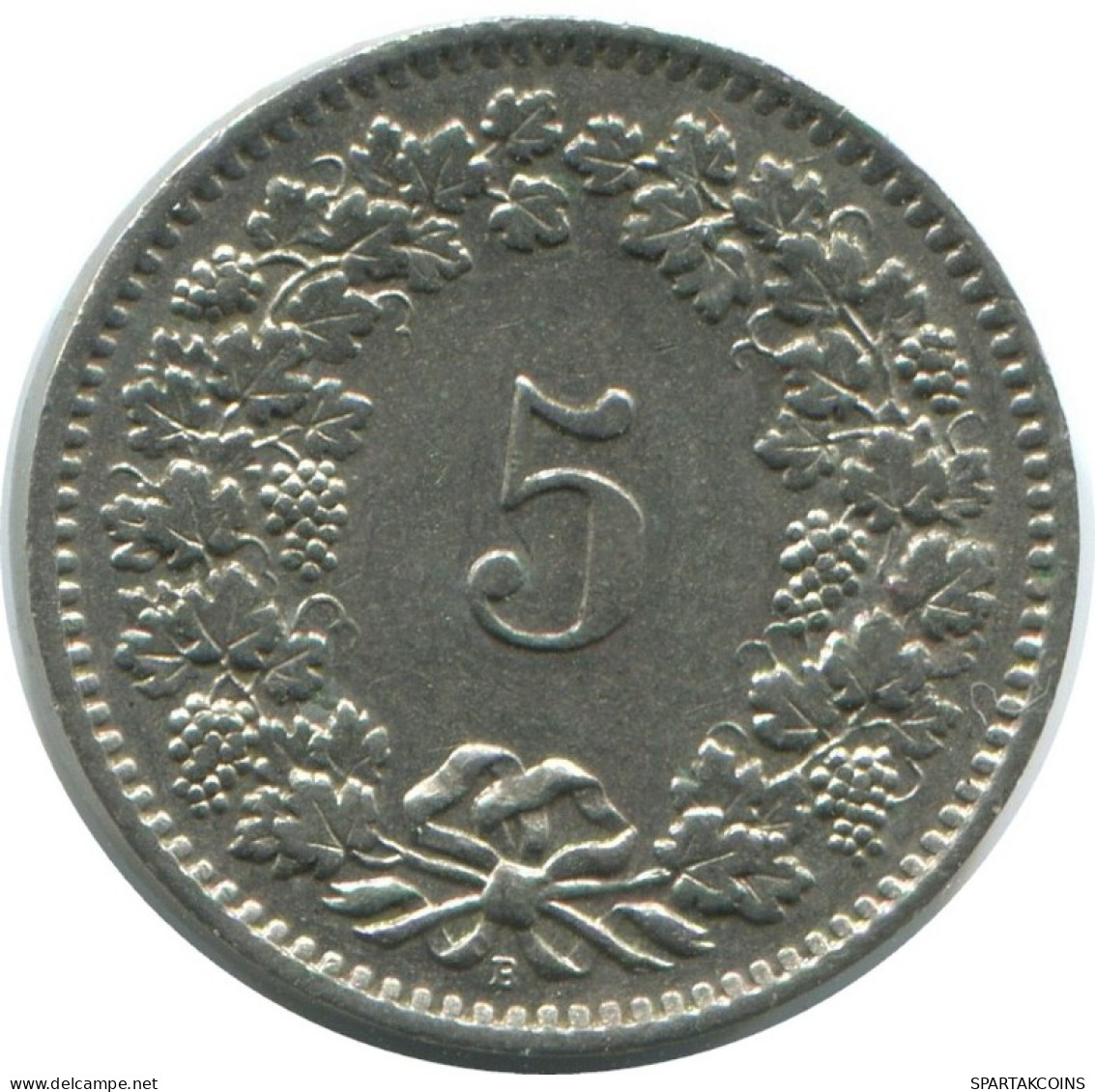 5 RAPPEN 1958 B SUIZA SWITZERLAND Moneda HELVETIA #AD979.2.E.A - Andere & Zonder Classificatie