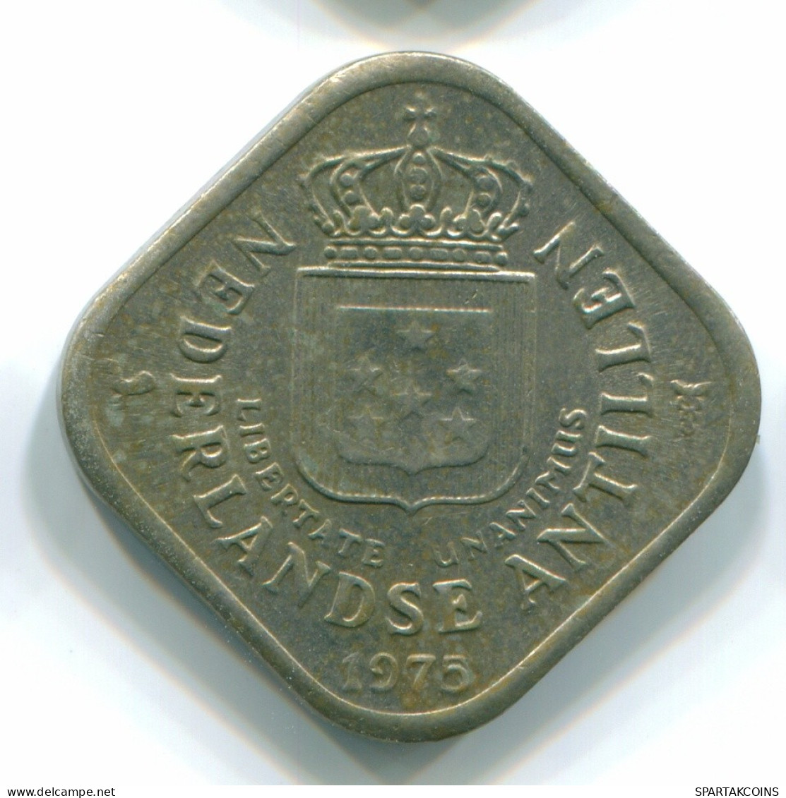 5 CENTS 1975 NETHERLANDS ANTILLES Nickel Colonial Coin #S12236.U.A - Niederländische Antillen