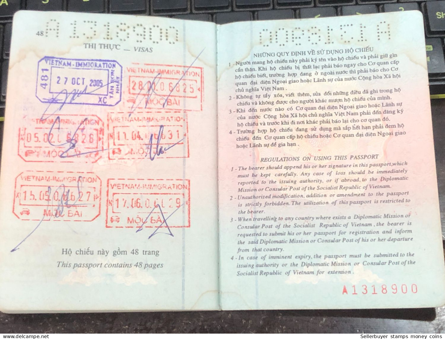 VIET NAMESE-OLD-ID PASSPORT VIET NAM-PASSPORT Is Still Good-name-ngo Van Phuc-2009-1pcs Book - Verzamelingen