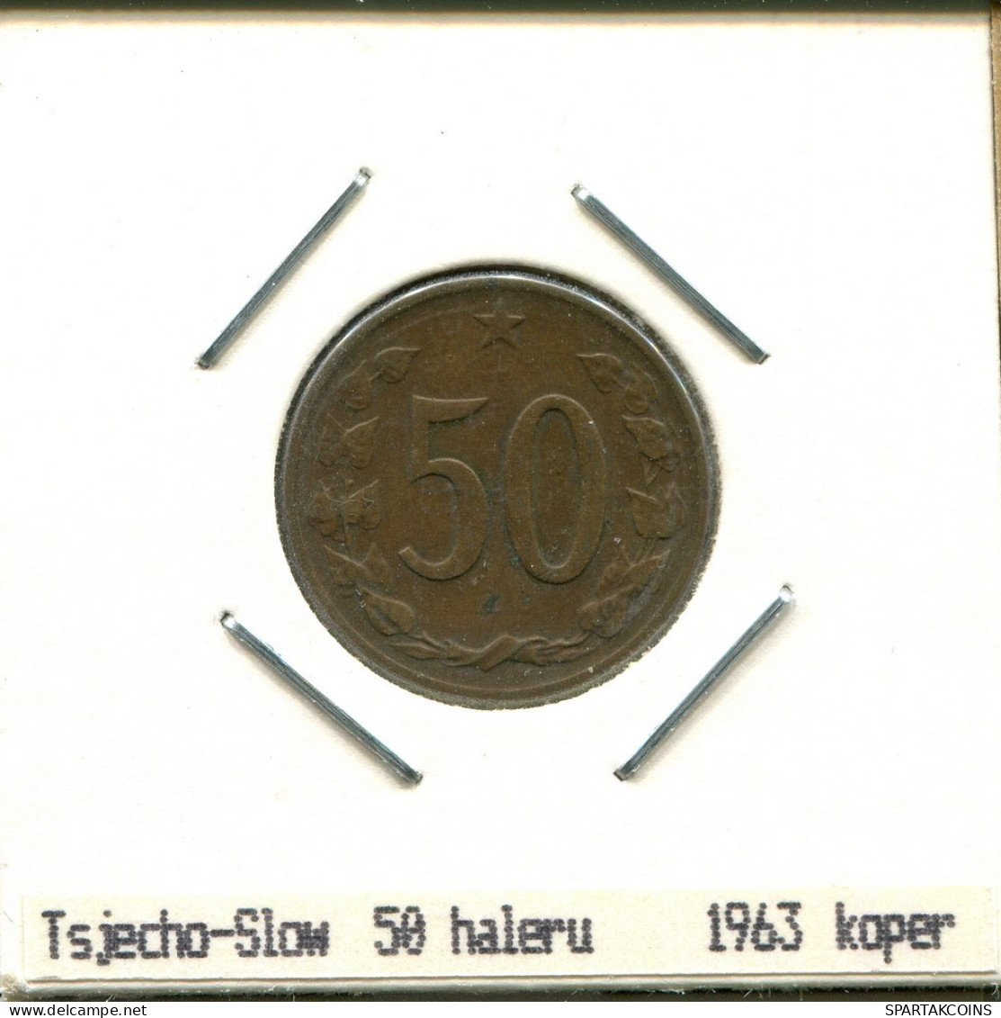 50 HALERU 1963 TSCHECHOSLOWAKEI CZECHOSLOWAKEI SLOVAKIA Münze #AS522.D.A - Tchécoslovaquie