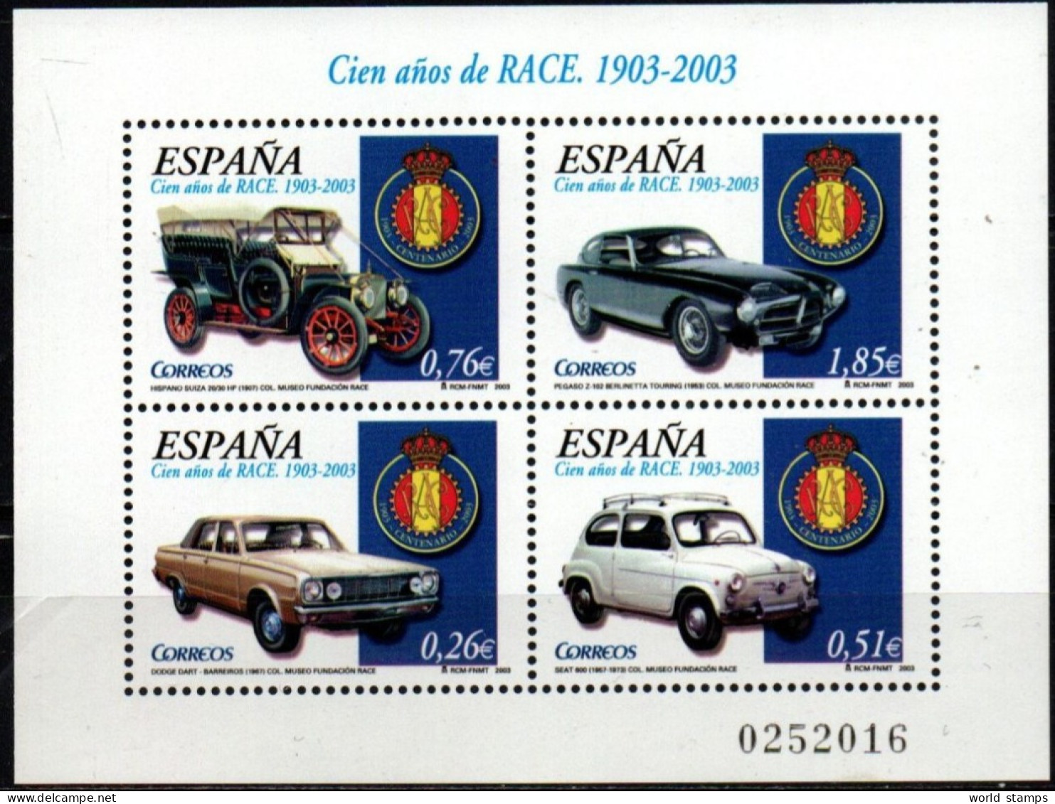 ESPAGNE 2003 ** - Blocks & Sheetlets & Panes