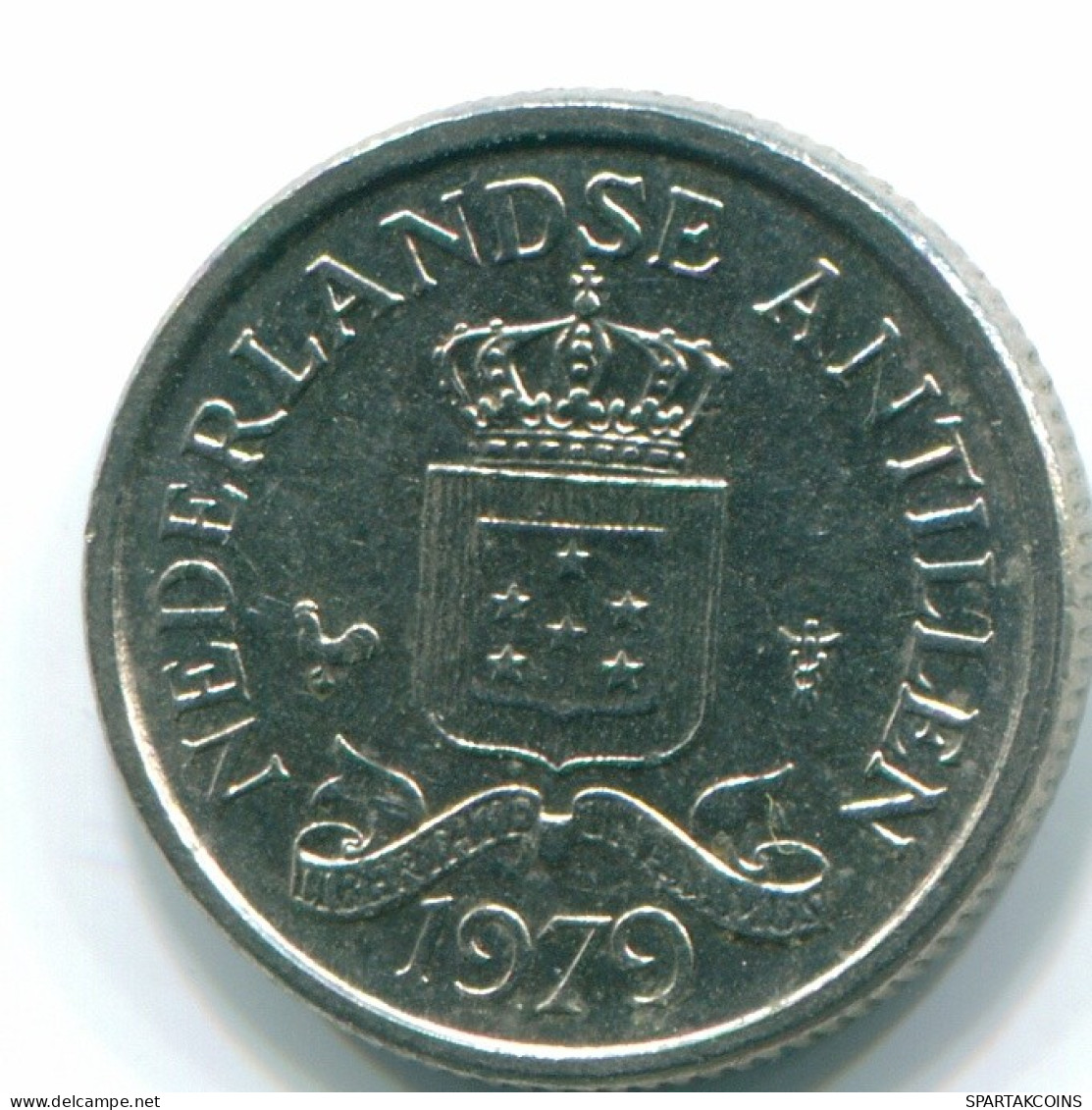 10 CENTS 1979 ANTILLES NÉERLANDAISES Nickel Colonial Pièce #S13585.F.A - Niederländische Antillen