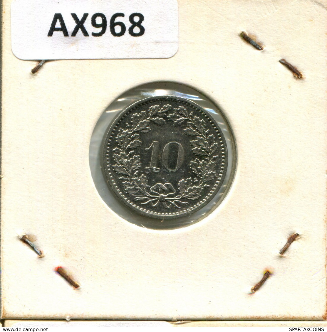 10 RAPPEN 1974 SUIZA SWITZERLAND Moneda #AX968.3.E.A - Andere & Zonder Classificatie