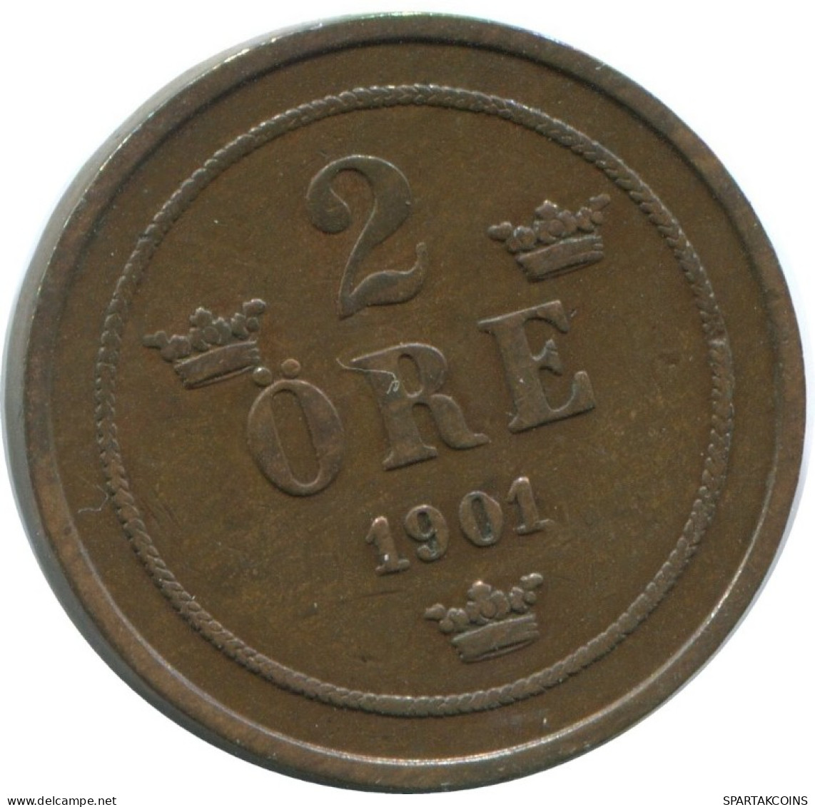 2 ORE 1901 SUECIA SWEDEN Moneda #AC993.2.E.A - Sweden