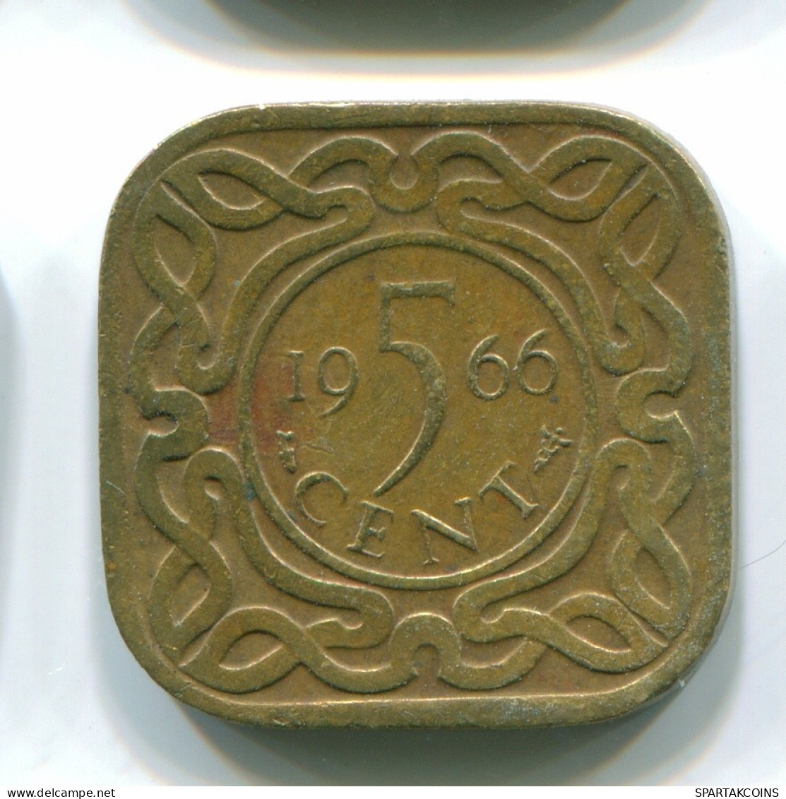 5 CENTS 1966 SURINAME NÉERLANDAIS NETHERLANDS Nickel-Brass Colonial Pièce #S12766.F.A - Surinam 1975 - ...