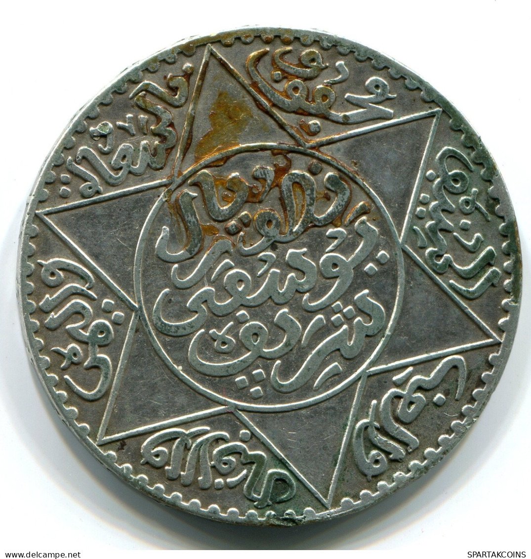 5 DIRHAM (1/2 RIAL) 1913 MARRUECOS MOROCCO Yusuf Paris Moneda #W10496.54.E.A - Marokko