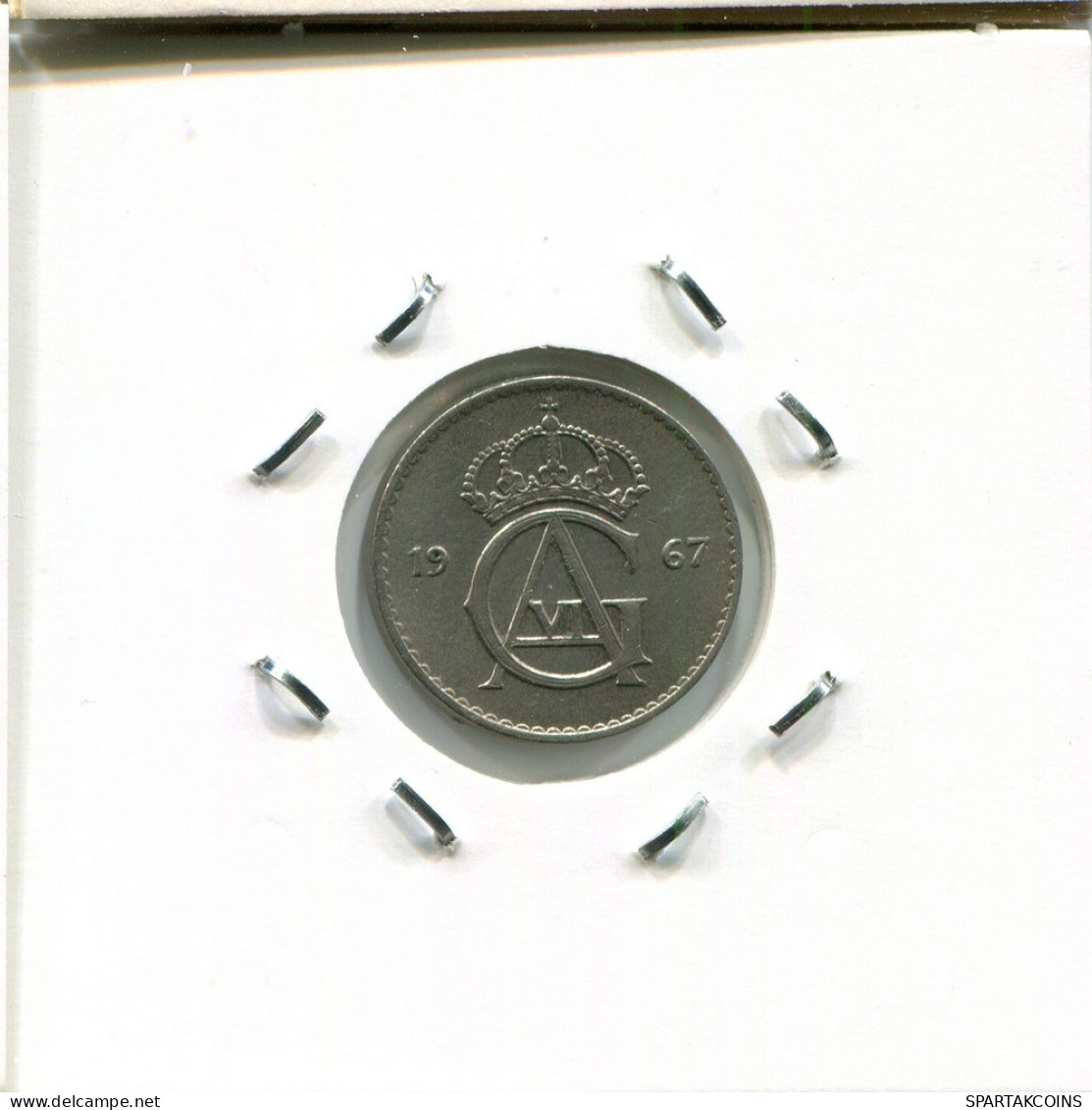 25 ORE 1967 SWEDEN Coin #AR511.U.A - Suecia