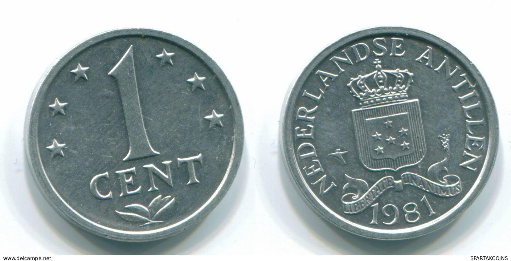 1 CENT 1981 NIEDERLÄNDISCHE ANTILLEN Aluminium Koloniale Münze #S11201.D.A - Antilles Néerlandaises