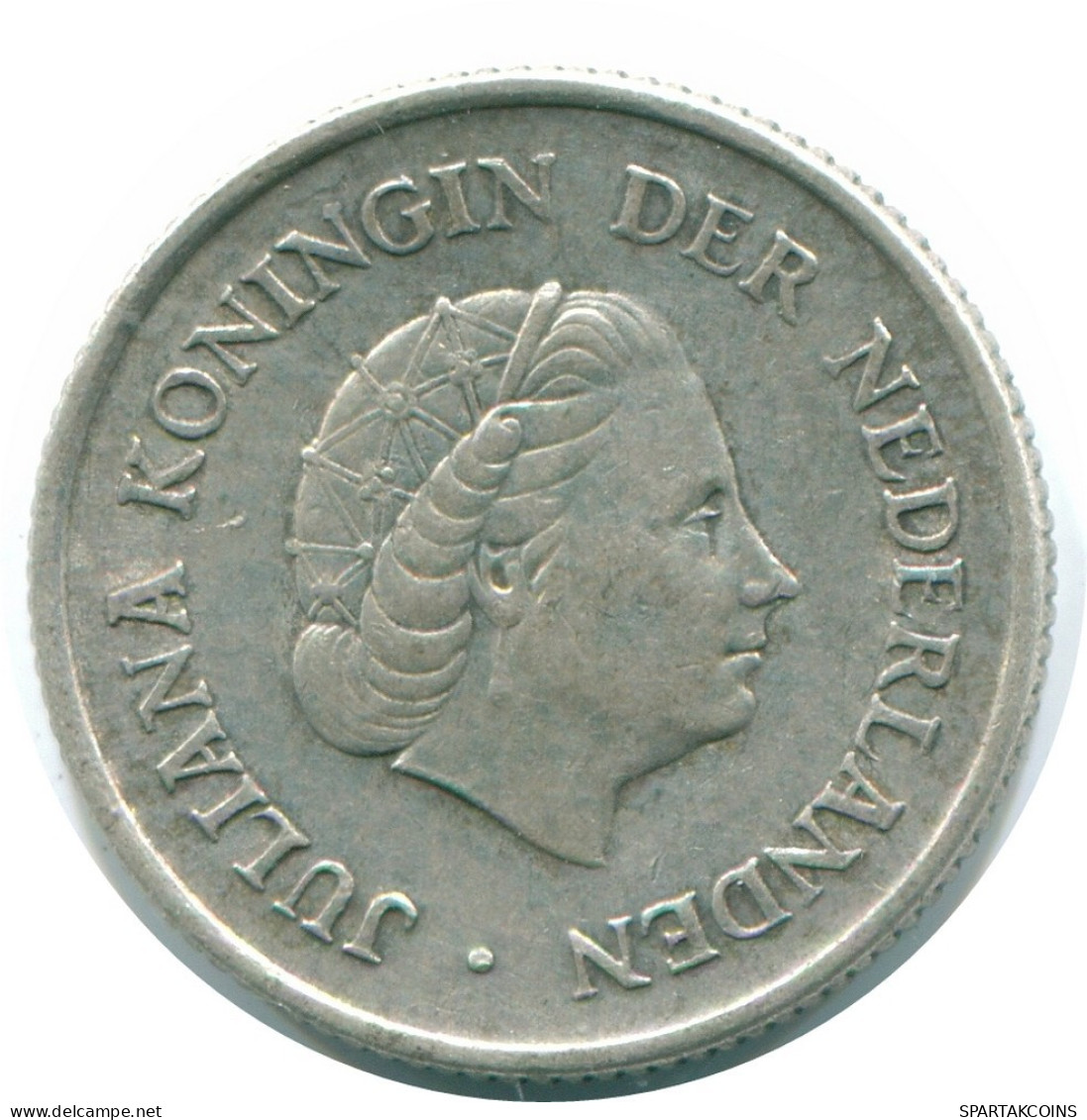 1/4 GULDEN 1965 ANTILLAS NEERLANDESAS PLATA Colonial Moneda #NL11306.4.E.A - Antilles Néerlandaises