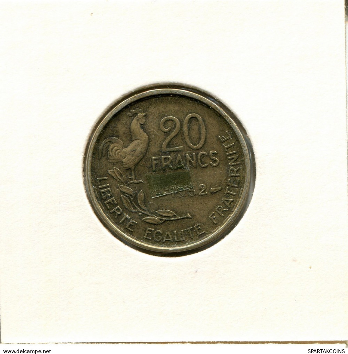 20 FRANCS 1952 FRANKREICH FRANCE Französisch Münze #BB630.D.A - 20 Francs