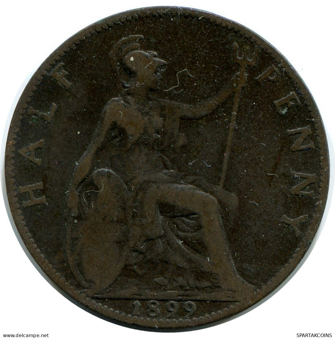 HALF PENNY 1899 UK GRANDE-BRETAGNE GREAT BRITAIN Pièce #AZ649.F.A - C. 1/2 Penny