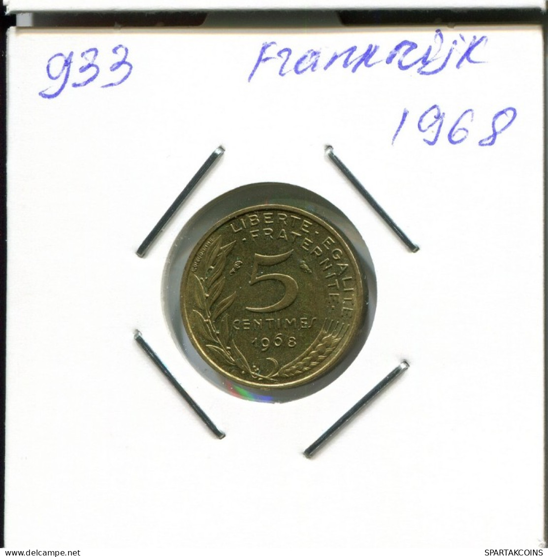 5 CENTIMES 1967 FRANKREICH FRANCE Französisch Münze #AN010.D.A - 5 Centimes