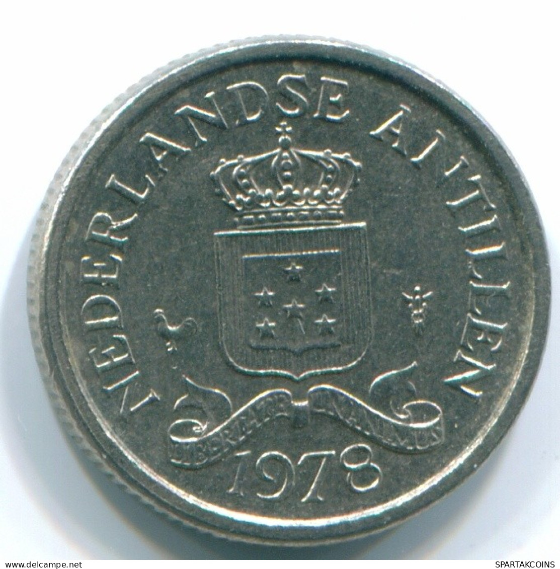 10 CENTS 1978 NETHERLANDS ANTILLES Nickel Colonial Coin #S13556.U.A - Niederländische Antillen