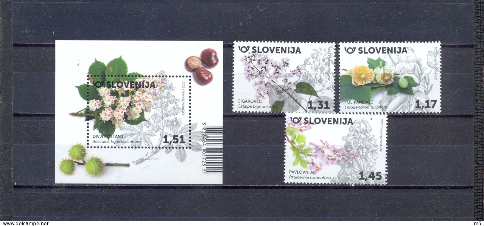 SLOVENIA - MNH - FLOWERS - MI.NO.1214/4 + BL 123 - CV = 12,5 € - Sonstige & Ohne Zuordnung