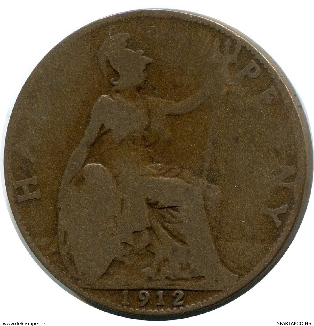 HALF PENNY 1912 UK GRANDE-BRETAGNE GREAT BRITAIN Pièce #BA959.F.A - C. 1/2 Penny