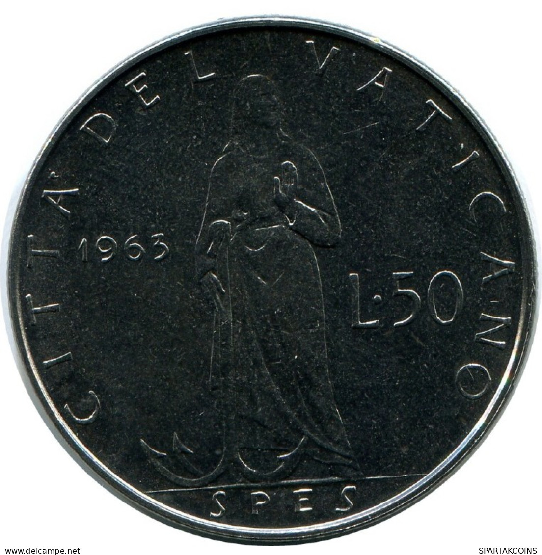 50 LIRE 1963 VATICANO VATICAN Moneda Paul VI (1963-1978) #AH366.13.E.A - Vatikan