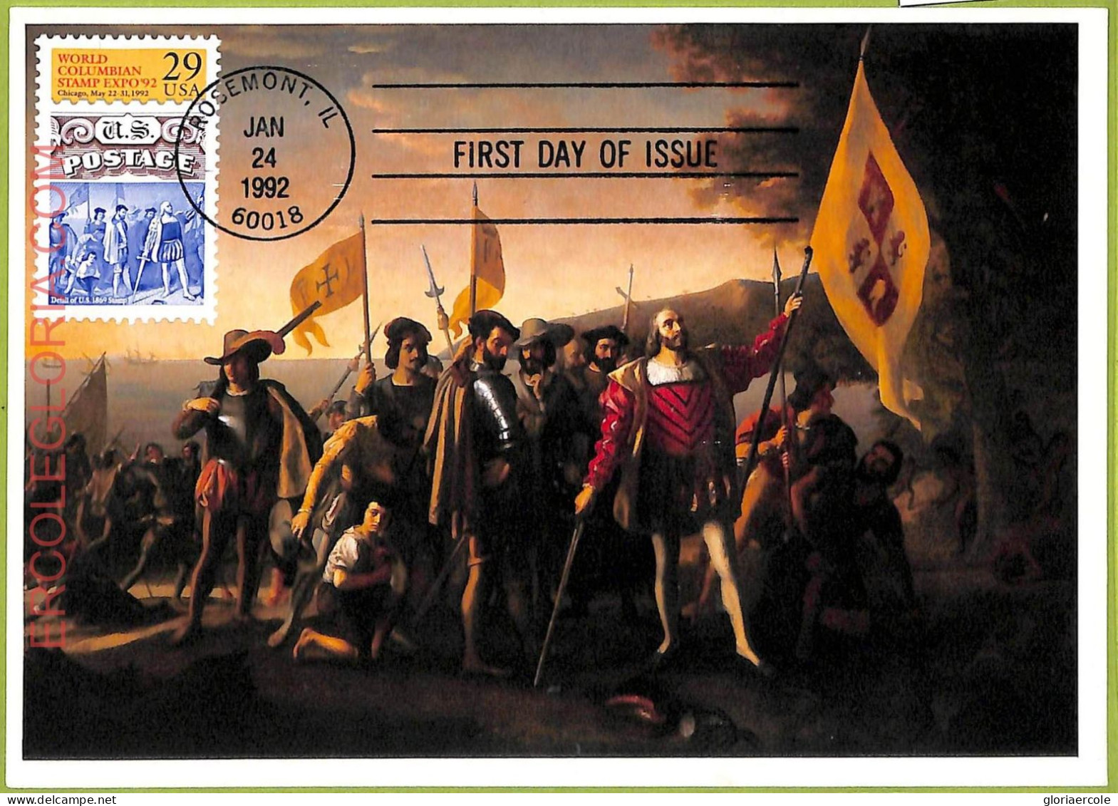Ad3266 - USA - Postal History - MAXIMUM CARD - 1992 - Chicago - Cartas Máxima