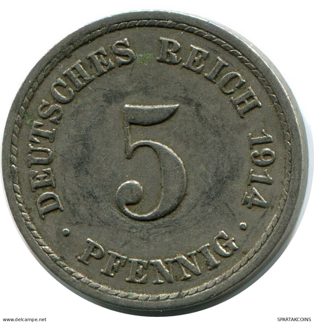 5 PFENNIG 1914 A ALLEMAGNE Pièce GERMANY #DB204.F.A - 5 Pfennig