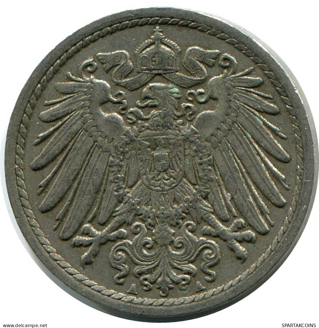 5 PFENNIG 1914 A ALLEMAGNE Pièce GERMANY #DB204.F.A - 5 Pfennig