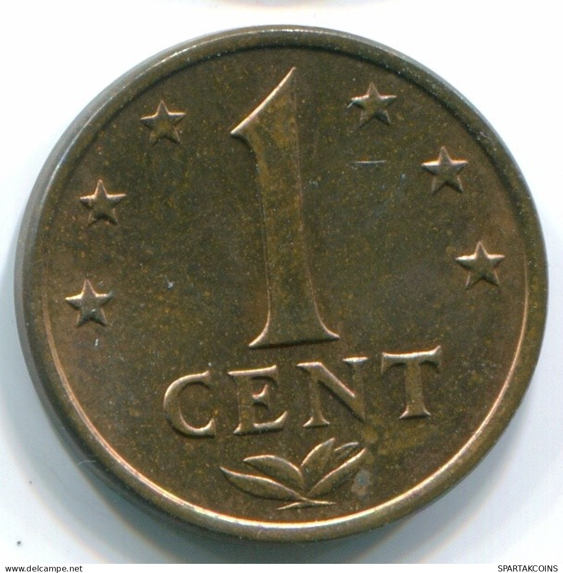 1 CENT 1977 ANTILLAS NEERLANDESAS Bronze Colonial Moneda #S10718.E.A - Antilles Néerlandaises