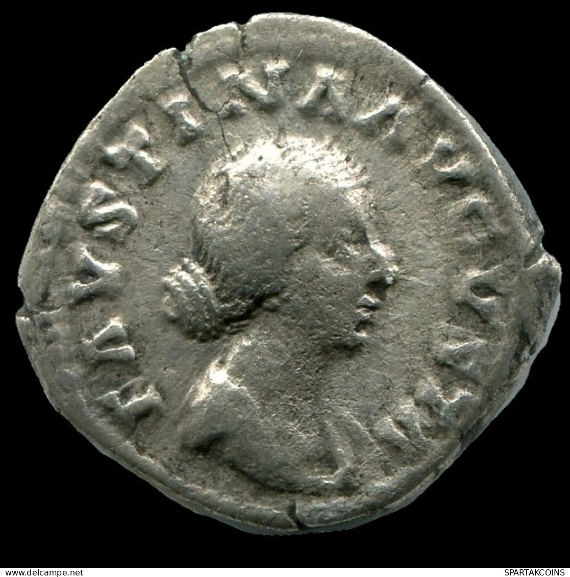 FAUSTINA JUNIOR AR DENARIUS AD 161-175 THRONE (PULVINAR) #ANC12308.78.U.A - La Dinastía Antonina (96 / 192)
