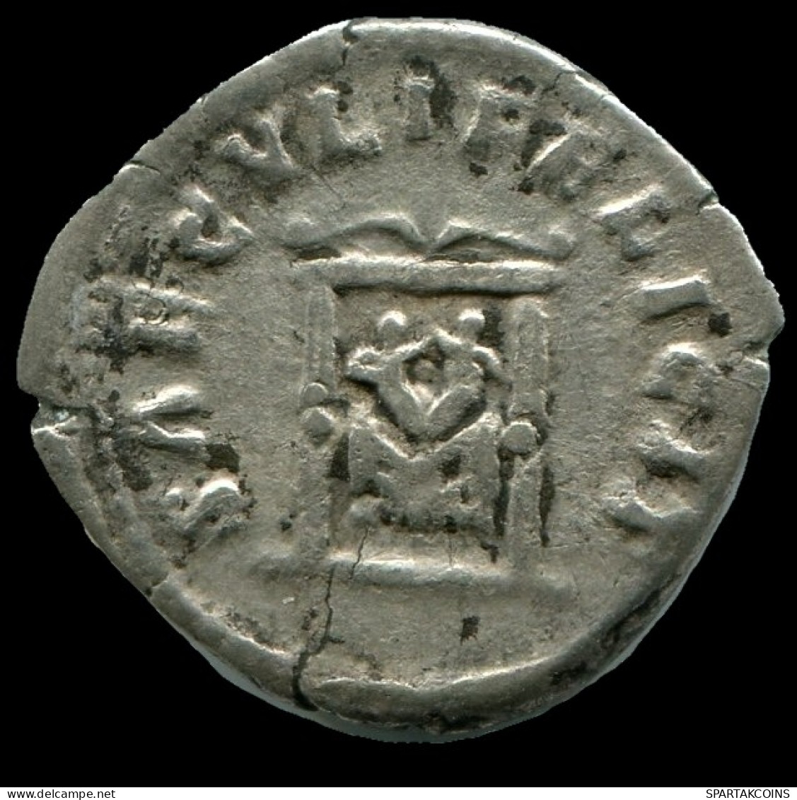 FAUSTINA JUNIOR AR DENARIUS AD 161-175 THRONE (PULVINAR) #ANC12308.78.U.A - La Dinastía Antonina (96 / 192)