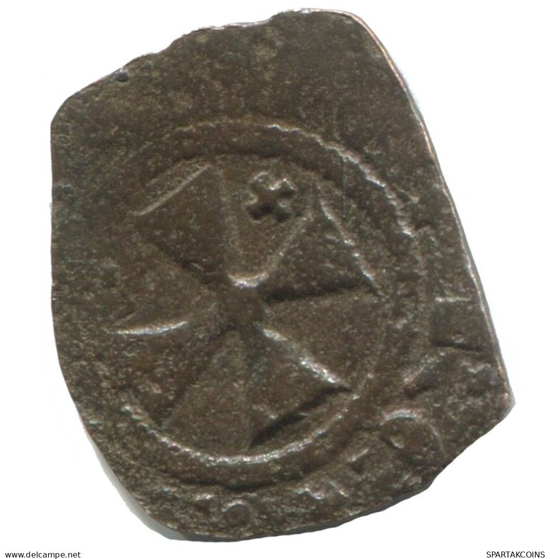 CRUSADER CROSS Authentic Original MEDIEVAL EUROPEAN Coin 0.6g/15mm #AC365.8.D.A - Otros – Europa