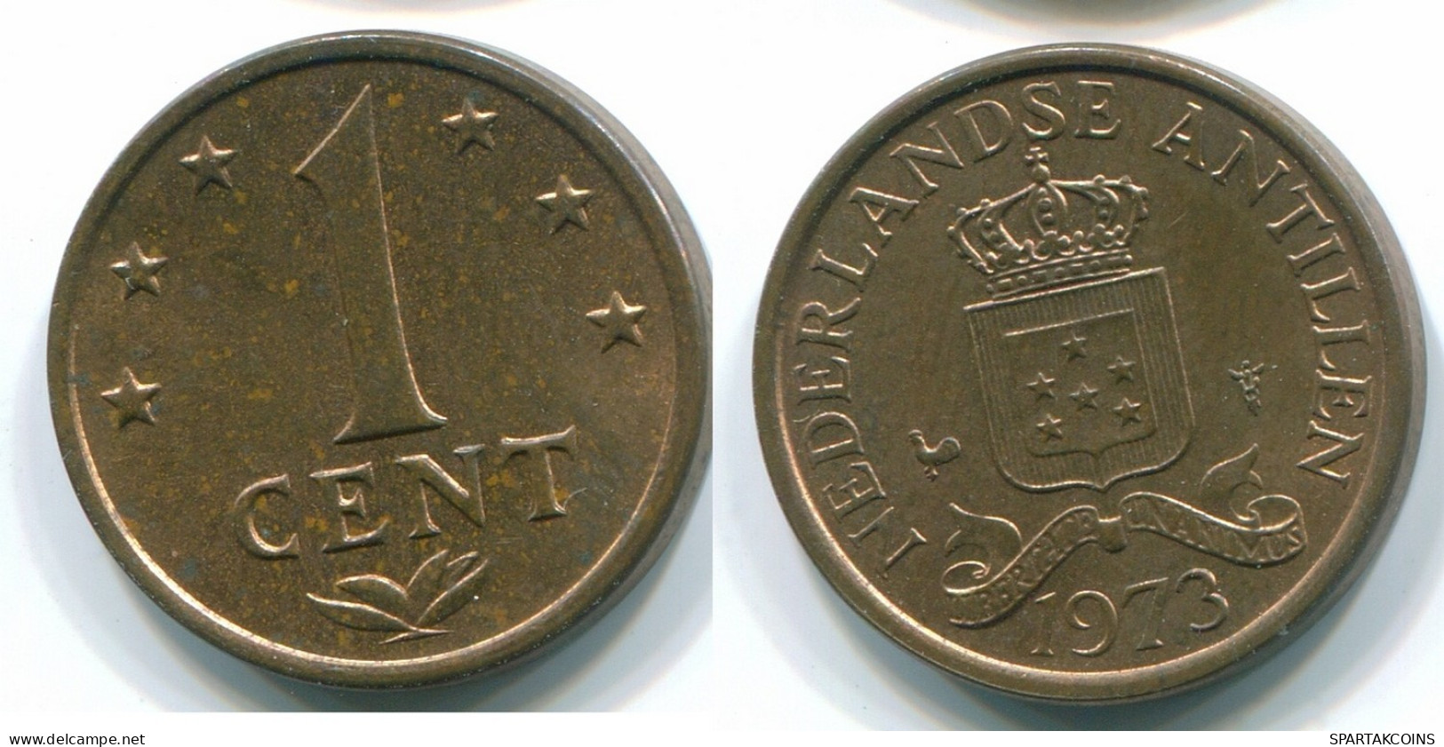 1 CENT 1973 NIEDERLÄNDISCHE ANTILLEN Bronze Koloniale Münze #S10645.D.A - Niederländische Antillen