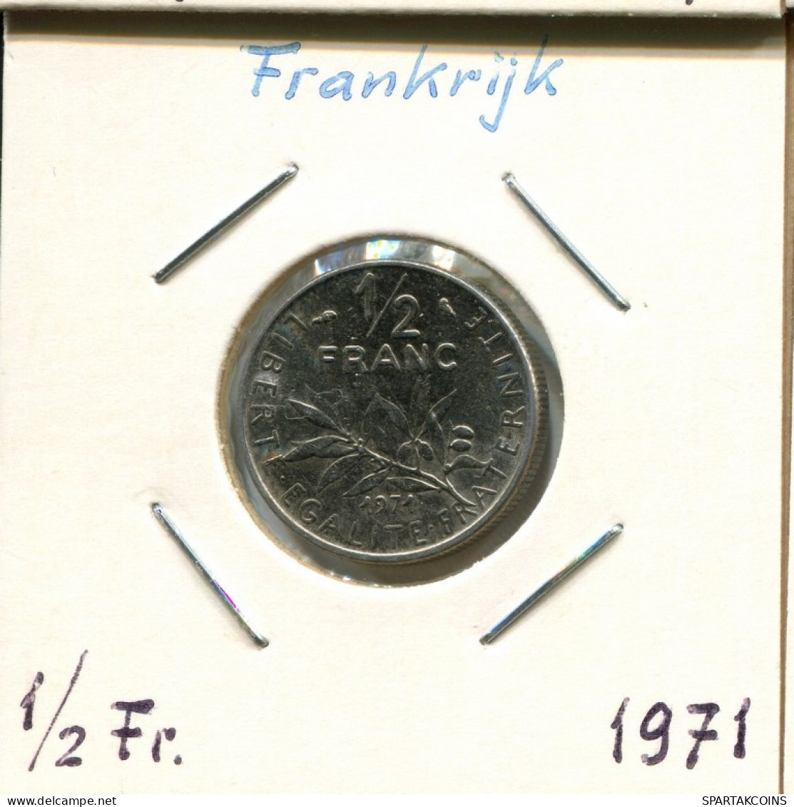 1/2 FRANC 1971 FRANCIA FRANCE Moneda #AM243.E.A - 1/2 Franc
