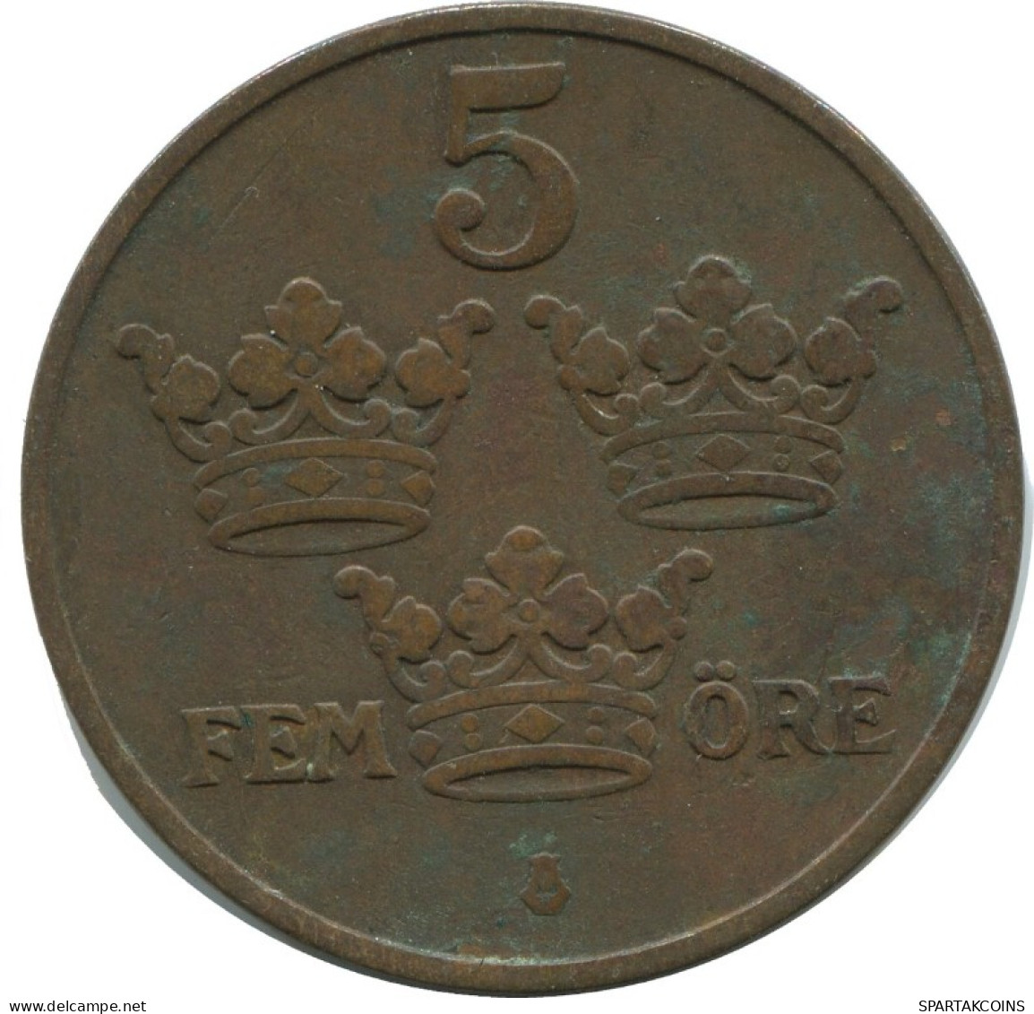 5 ORE 1909 SUECIA SWEDEN Moneda #AC444.2.E.A - Suède