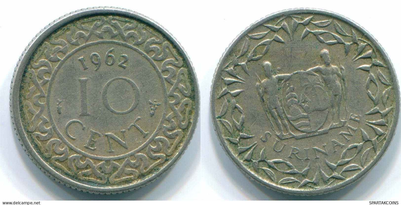10 CENTS 1962 SURINAME Netherlands Nickel Colonial Coin #S13217.U.A - Surinam 1975 - ...
