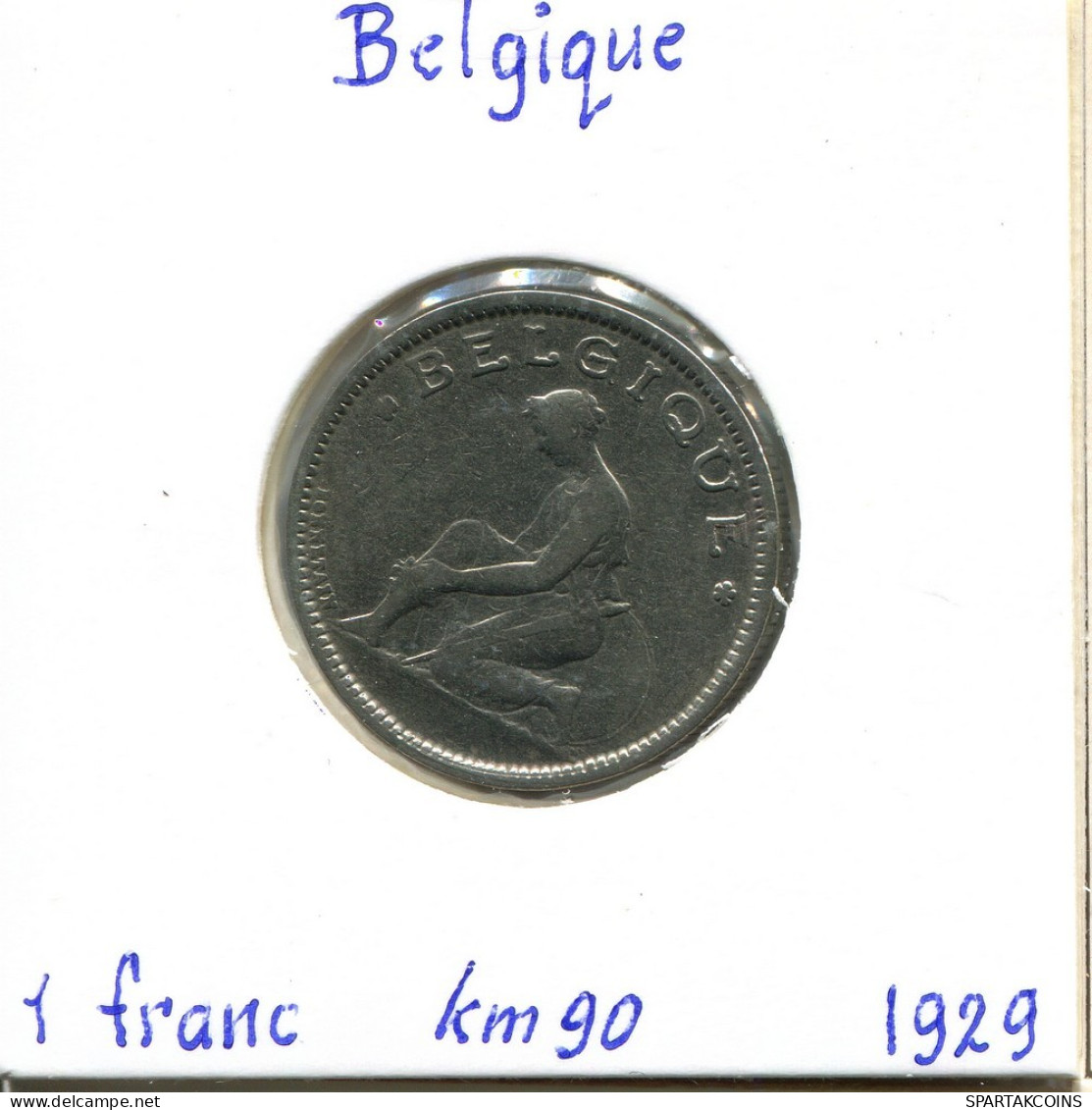 1 FRANC 1929 FRENCH Text BELGIQUE BELGIUM Pièce #BA474.F.A - 1 Franco