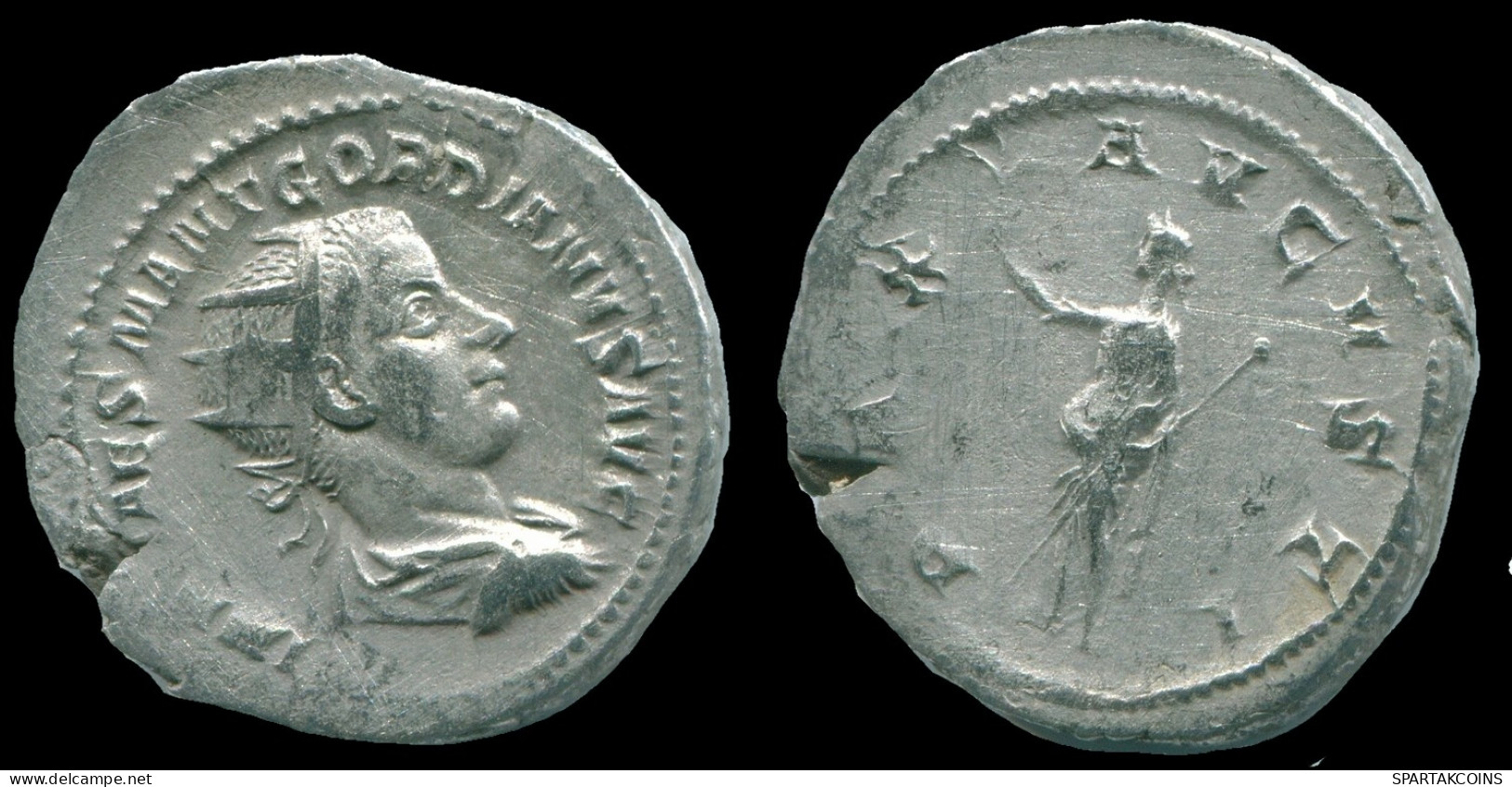 GORDIAN III AR ANTONINIANUS ROME AD 238 3RD OFFICINA PAX AVGVSTI #ANC13112.43.D.A - La Crisis Militar (235 / 284)