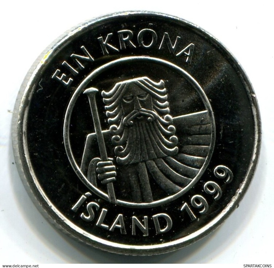 1 KRONA 1999 ISLANDIA ICELAND UNC Fish Moneda #W11278.E.A - Islande