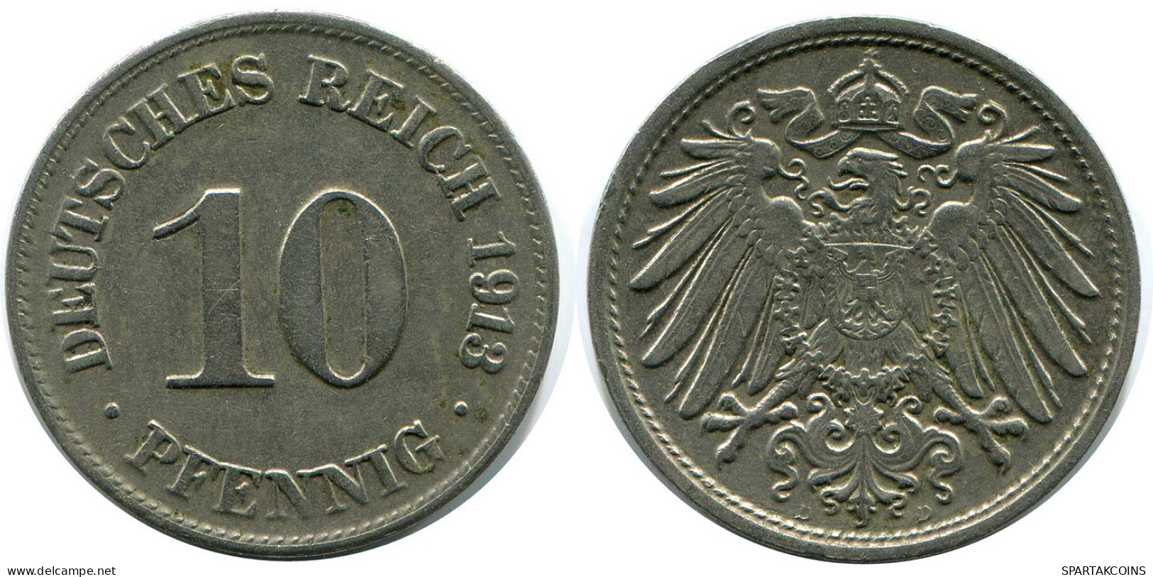 10 PFENNIG 1913 A ALLEMAGNE Pièce GERMANY #DB285.F.A - 10 Pfennig