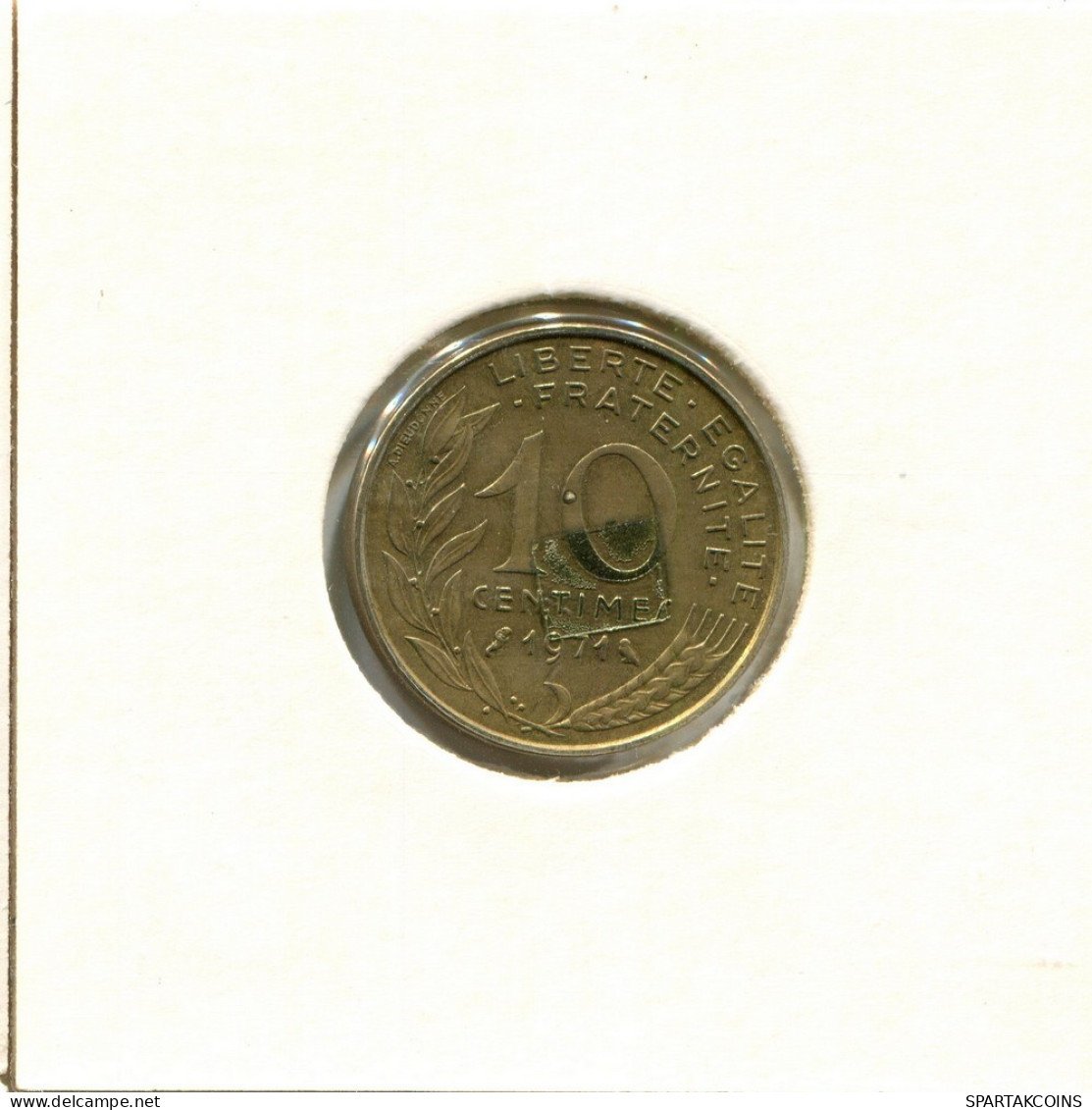 10 CENTIMES 1971 FRANCIA FRANCE Moneda #BB449.E.A - 10 Centimes