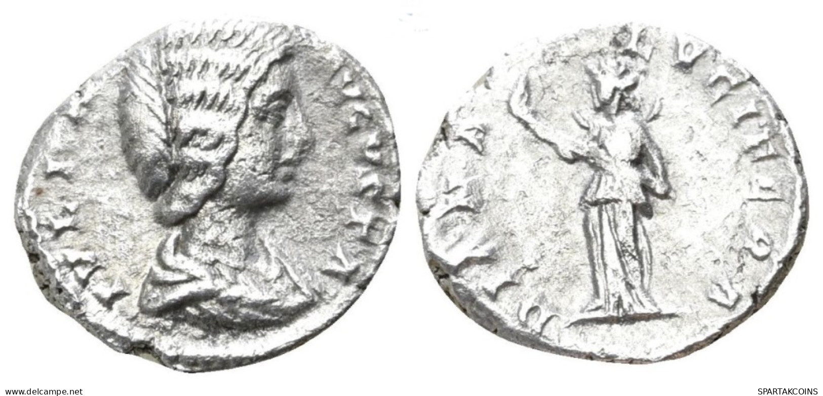 JULIA DOMNA DENARIUS DIANA TORCH FACKEL 3.19g/18mm Roman Coin #ANT1027.53.U.A - The Severans (193 AD To 235 AD)