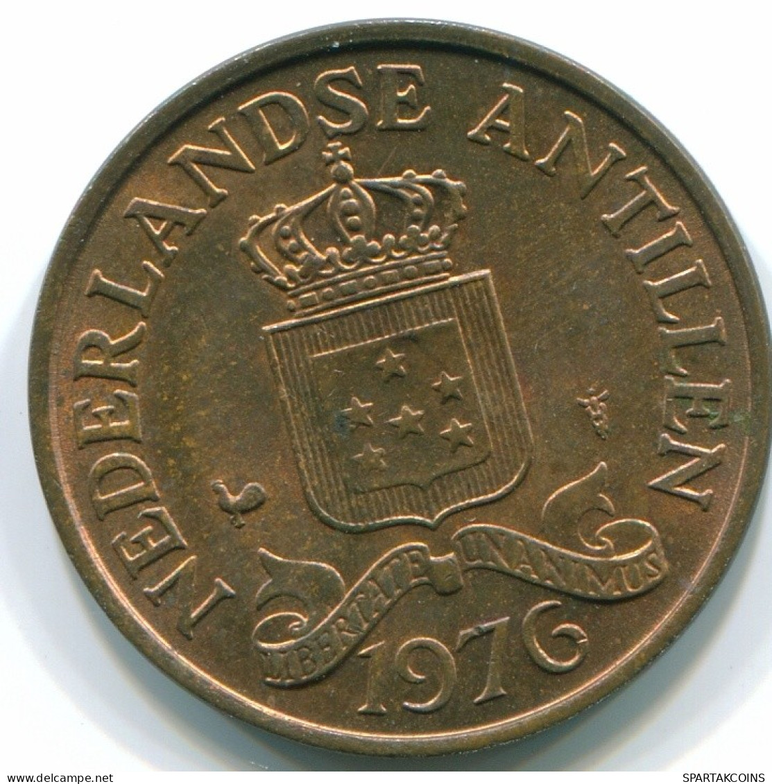 2 1/2 CENT 1976 NIEDERLÄNDISCHE ANTILLEN Bronze Koloniale Münze #S10528.D.A - Antilles Néerlandaises