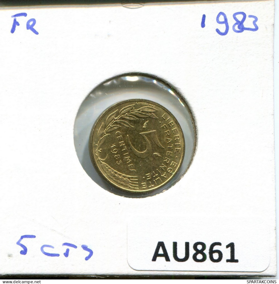 5 CENTIMES 1983 FRANCE Coin #AU861.U.A - 5 Centimes