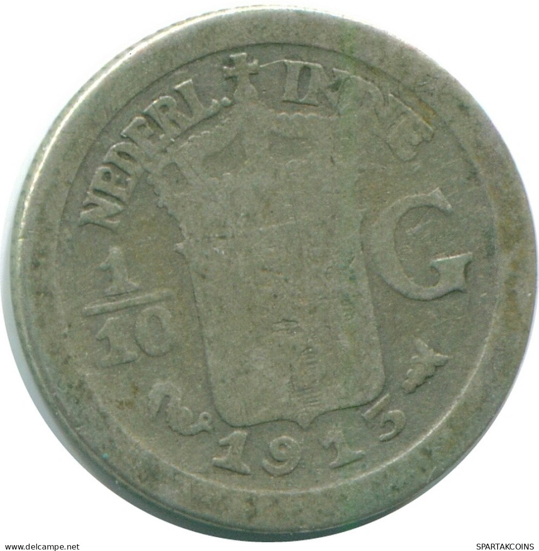 1/10 GULDEN 1913 NIEDERLANDE OSTINDIEN SILBER Koloniale Münze #NL13283.3.D.A - Indes Neerlandesas