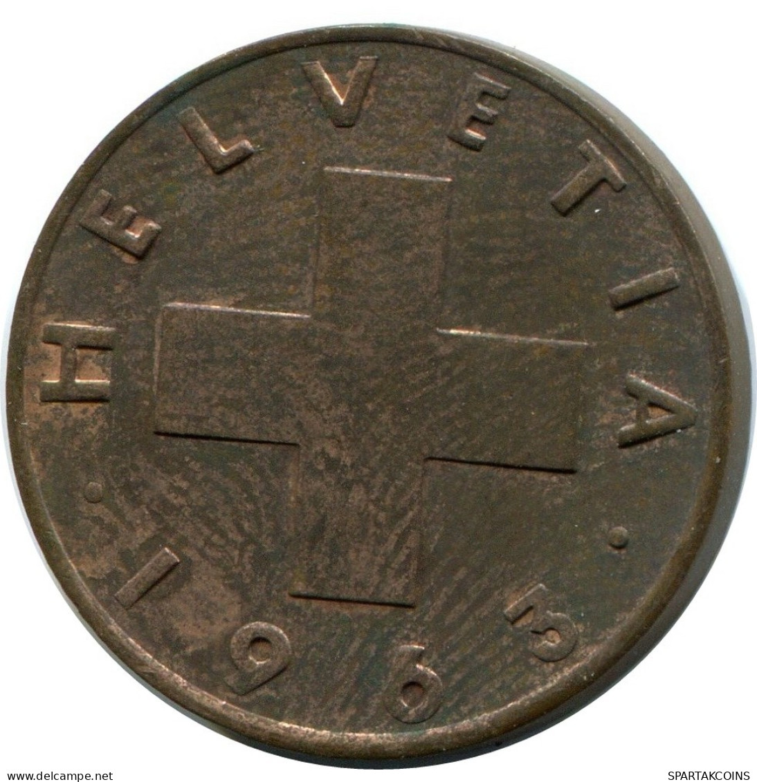 2 RAPPEN 1963 B SUIZA SWITZERLAND Moneda #AY107.3.E.A - Andere & Zonder Classificatie
